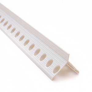Profilé d'angle extérieur en PVC blanc