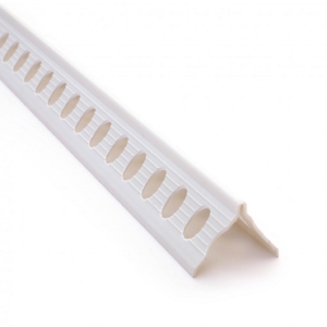 Profilé d’angle perforé en PVC blanc – Baguette de finition pour carrelage et enduit